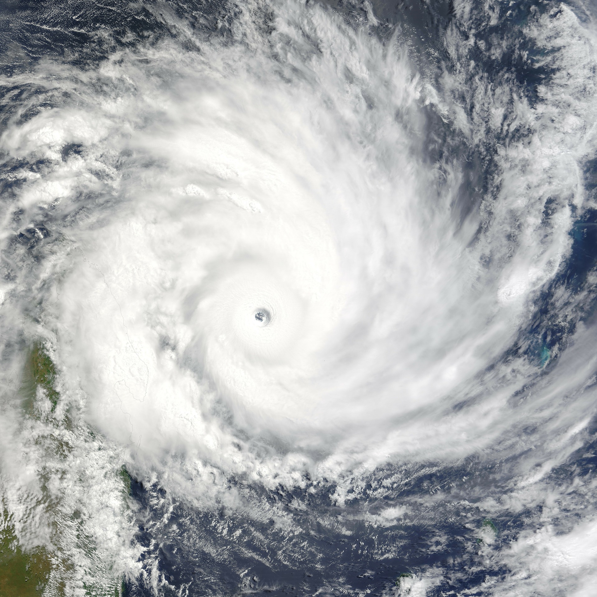satellite image of a hurricane