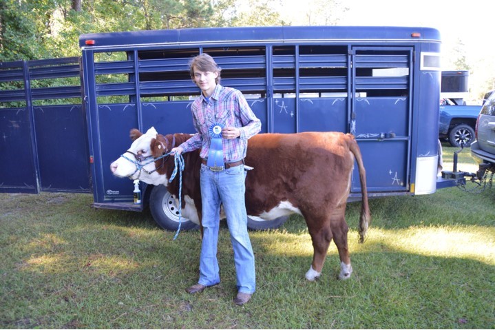 Aiden K and beef heifer